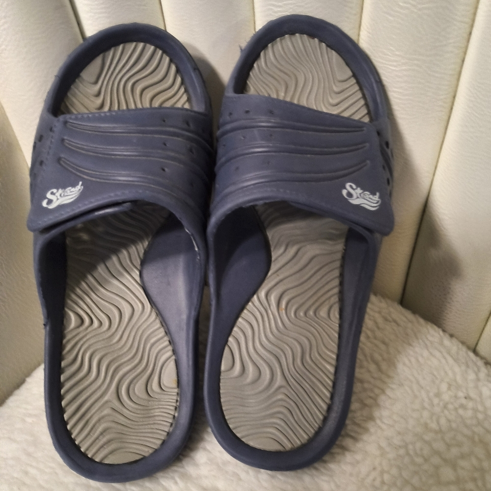 Strand Navy Blue Men's Slide Sandals Size 10